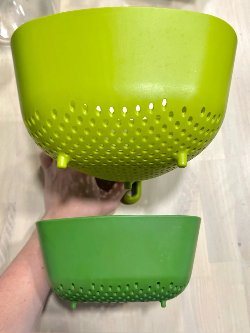 Joseph Joseph Nesting 2-Piece Colander Set - Lime Green